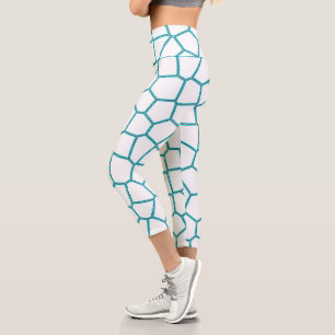 Minimalismus Abstrakte Kunst Blasstürkisfarbene We Capri Leggings