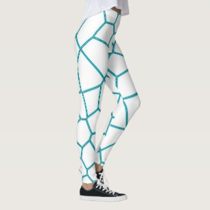 Minimalismus Abstrakte Kunst Blasstürkisfarbene We Leggings
