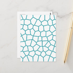 Minimalismus Abstrakte Kunst Blasstürkisfarbene We Postkarte