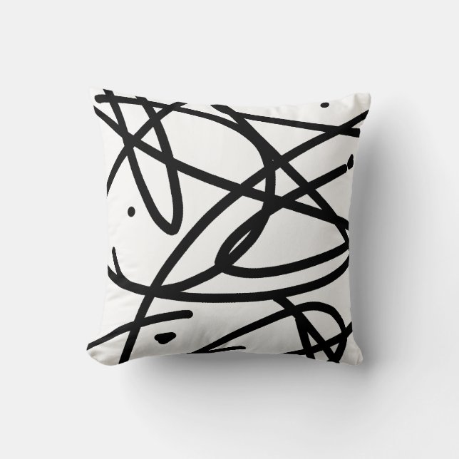 Minimalismus Abstraktes Kunstmuster Kissen Kissen (Vorderseite)