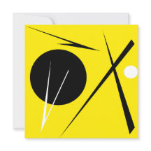 Minimalismus Abstraktes Kunstmuster Schwarz Gelb W