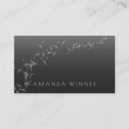 Minimalismus Dandelion Confetti Gray Black Glam Vi Visitenkarte