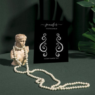 Minimalismus der Logo-Handmade-Schmuck-Karte Schwa Visitenkarte