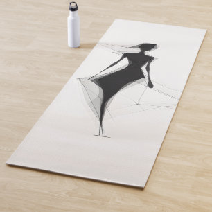 Minimalismus der weiblichen Linie Yogamatte
