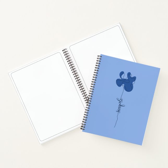 Minimalismus Einfache Blume Notizbuch (Innenseite)