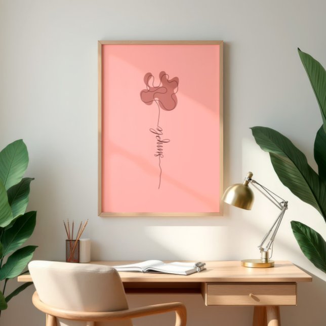 Minimalismus Einfache Blumenwandkunst Poster (Von Creator hochgeladen)