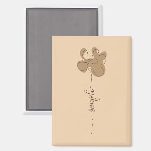 Minimalismus Einfacher Blumenmagnet Magnet