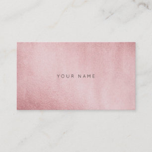 Minimalismus-einfarbiges Pulver-Rosa-Gold Vip Visitenkarte