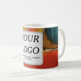 Minimalismus Farbblockierung der Unternehmensförde Kaffeetasse