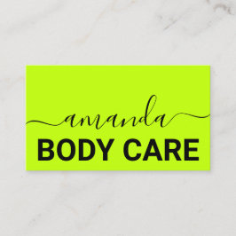 Minimalismus für Body Care Makeup-Logo Grün Visitenkarte