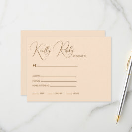 Minimalismus für den Hintergrund RSVP Karte