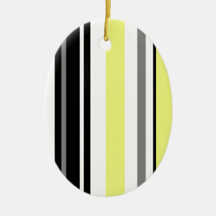 Minimalismus Gelbe Schwarze Streifen Keramik Ornament