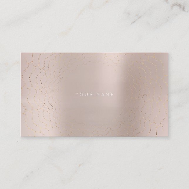 Minimalismus Golden Circles Delikate Rosa Rose Vip Visitenkarte (Vorderseite)