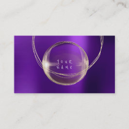 Minimalismus Golden Foil Glass Lila Gerahmte VIP Visitenkarte