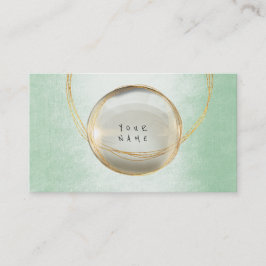 Minimalismus Golden Foil Glass Mint Grüne VIP Visitenkarte