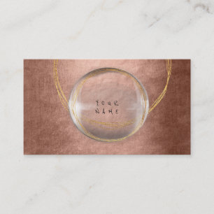 Minimalismus-goldene Folien-rosa Rosen-Glasgold Visitenkarte