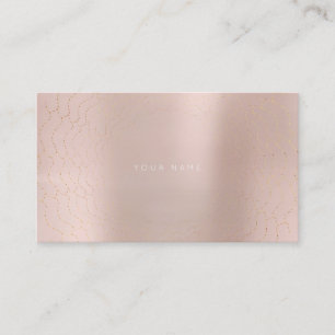 Minimalismus-goldene Kreis-empfindliche rosa Rose Visitenkarte