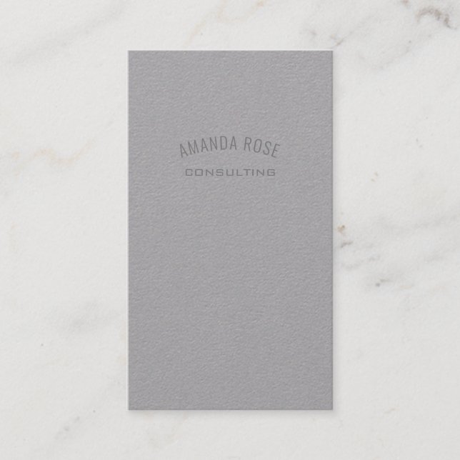 Minimalismus Gray Urban Gray Beruflich Consulting Visitenkarte (Vorderseite)