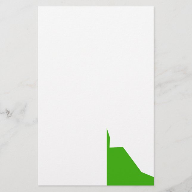 Minimalismus Green White Briefpapier (Vorderseite)