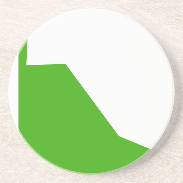 Minimalismus Green White Getränkeuntersetzer (Vorne)