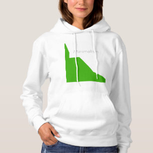 Minimalismus Green White Hoodie