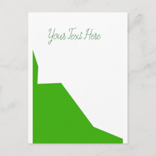 Minimalismus Green White Postkarte