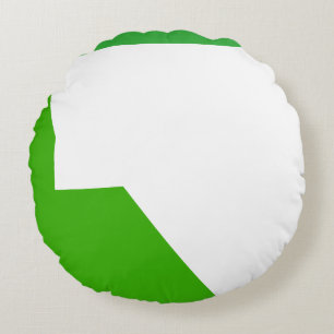 Minimalismus Green White Rundes Kissen