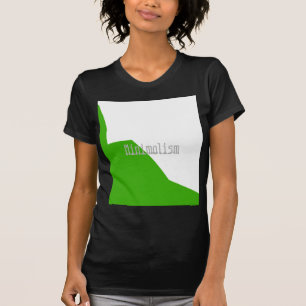 Minimalismus Green White T-Shirt