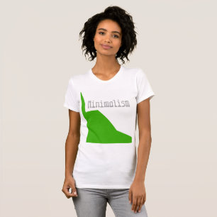 Minimalismus Green White T-Shirt
