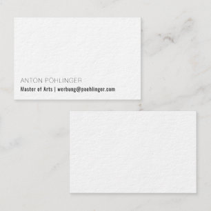 Minimalismus in Schwarzweiß Visitenkarte