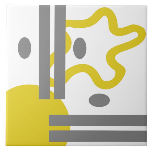 Minimalismus ist die Farbe des Jahres Keramik Tile Fliese (Vorderseite)