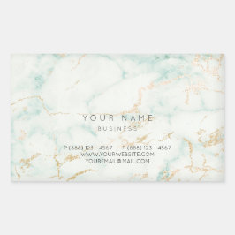 Minimalismus Minze Green Gold Gray Marble Vip Rechteckiger Aufkleber