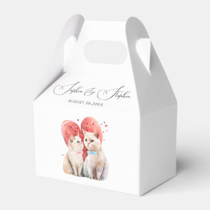 Minimalismus mit Katzenhochzeit Geschenkschachtel