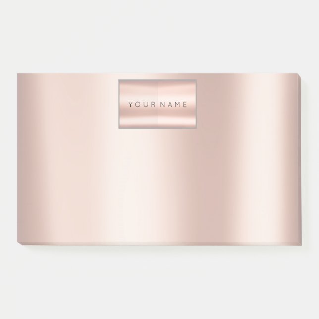 Minimalismus Rosa Rose Rose Gold Metallic Post-it Klebezettel (Vorderseite)