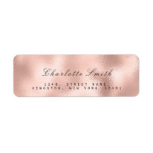 Minimalismus Rose Gold Rücksendeadresse UAWG