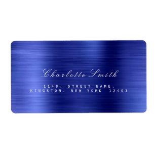 Minimalismus Sapphire Cobalt Blue Address Labels