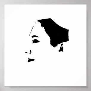 Minimalismus Sketch Zeichnend Frauenmädchen-Mädche Poster