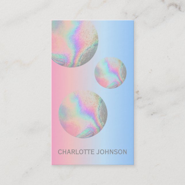 Minimalismus Sphere Circle Pink Blue Beauty Vip Visitenkarte (Vorderseite)