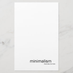 Minimalismus Stationierung Briefpapier