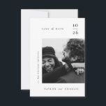 Minimalismus Typografie Save The Date<br><div class="desc">Diese einfache Save the Date-Karte zeichnet sich durch minimalistisches Typografie-Design und zwei individuell anpassbare Fotos für Ihre moderne Hochzeit aus.</div>