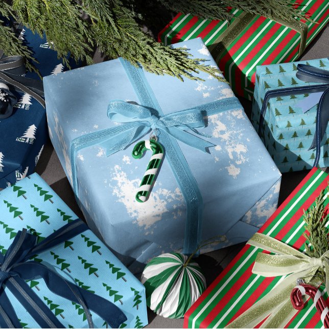 Minimalist Abstract Green Chic Christmas Tree Geschenkpapier (Von Creator hochgeladen)