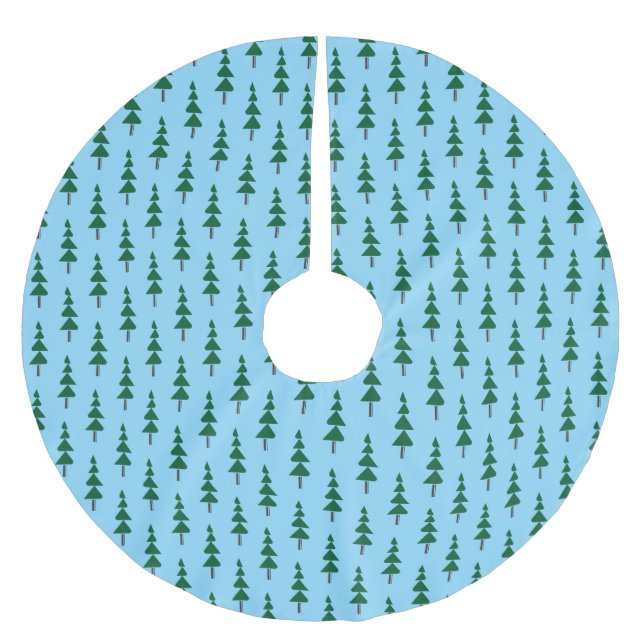 Minimalist Abstract Green Chic Christmas Tree Polyester Weihnachtsbaumdecke (Vorderseite)