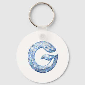Minimalist Abstract Letter G – Modern Geometric De Schlüsselanhänger