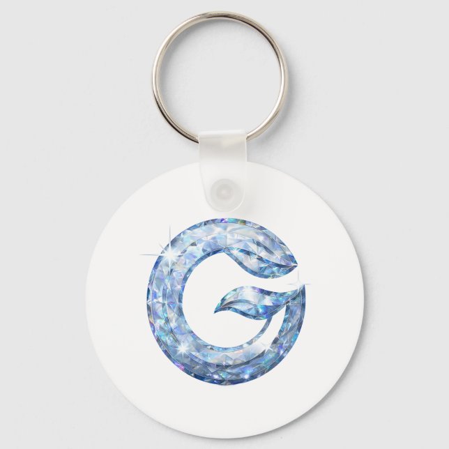 Minimalist Abstract Letter G – Modern Geometric De Schlüsselanhänger (Vorderseite)