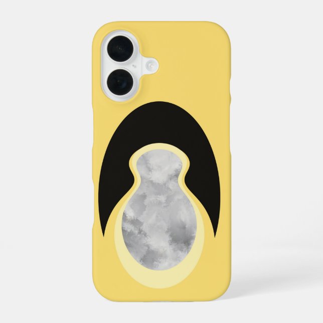 Minimalist Abstract Yellow Cloud-Seed iPhone 16 Hülle (Rückseite)