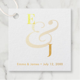 Minimalist Ampersand Wedding | Gold Geschenkanhänger