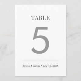 Minimalist Ampersand Wedding | Table Number Einladung