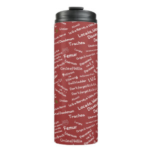 Minimalist Anatomie Muster Thermobecher Thermosbecher