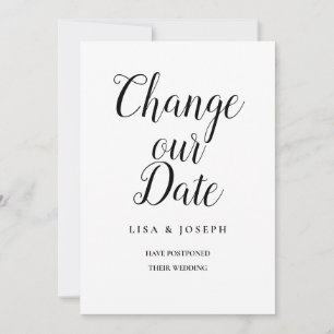 Minimalist Änderung des Datums Aufgeschoben Save T The Date