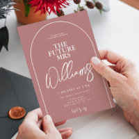 Minimalist Arch Marsala Simple Bridal Shower 